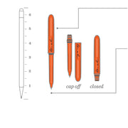 Rite In The Rain All Weather Pocket Pen (2 Pack) Orange - Black Ink