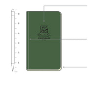 Rite in the Rain Soft Cover Flexible Notebook No.964 - Green 3¼" x 6"