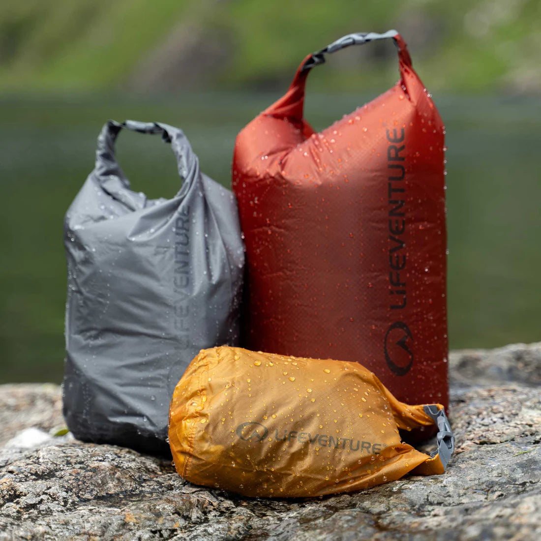Lifeventure Ultralight Dry Bag Set Small - 1lt, 2lt, 5lt