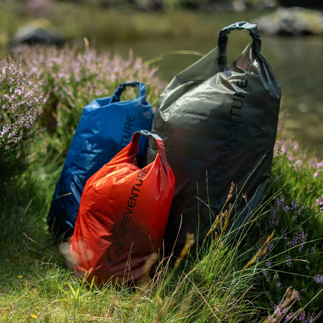 Lifeventure Ultralight Dry Bag Set Large - 5lt, 10lt, 25lt