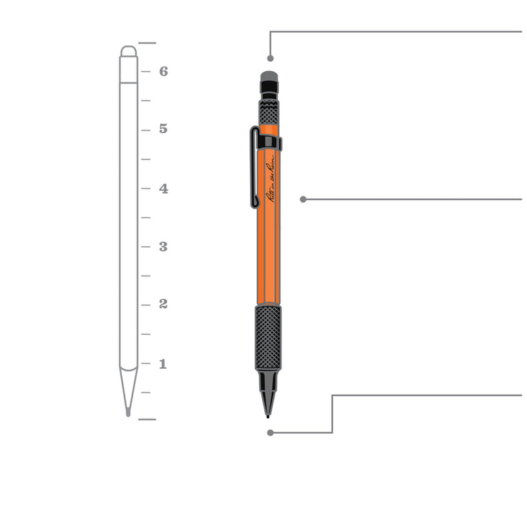Rite In The Rain All Weather Mechanical Clicker Pencil - Orange Barrel
