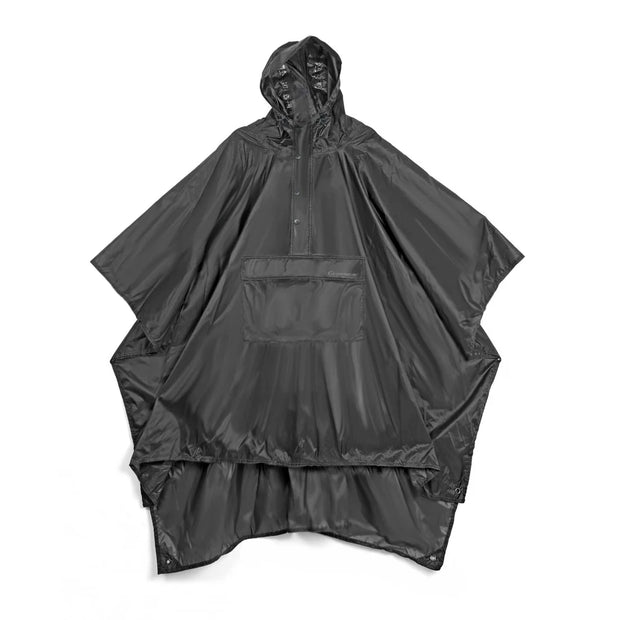 Lifeventure Lightweight Packable Waterproof Poncho - Black