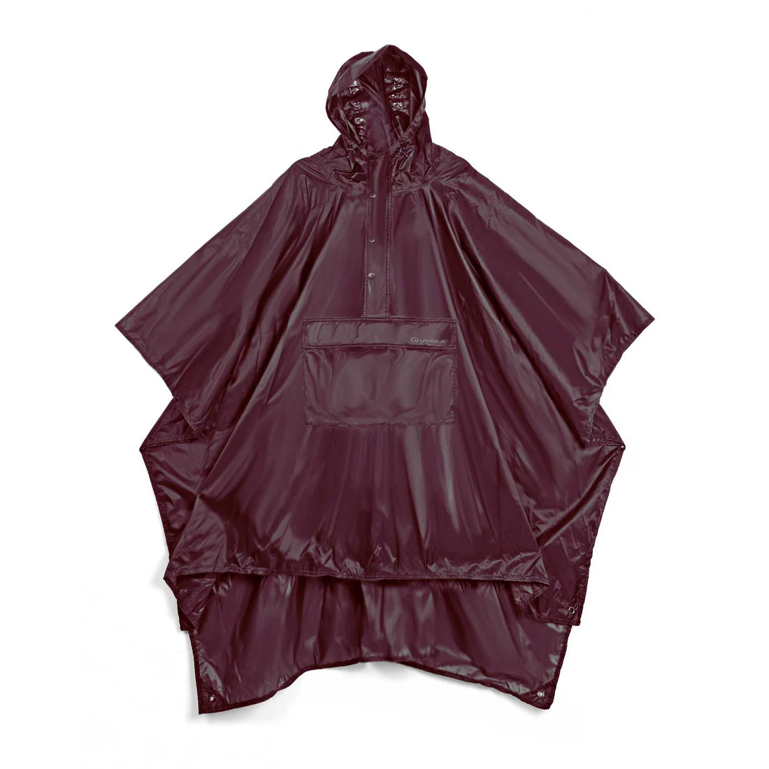 Lifeventure Lightweight Packable Waterproof Poncho - Blackcurrant