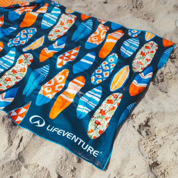 Lifeventure SoftFibre Giant Recycled Towel - Surfboards