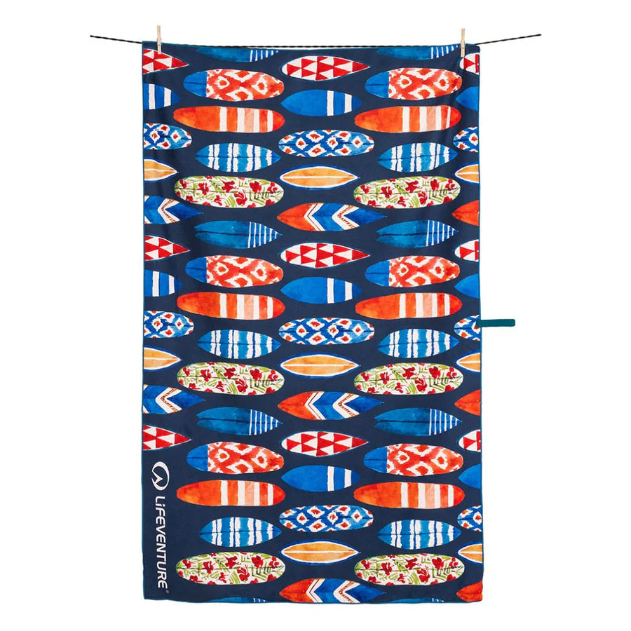 Lifeventure SoftFibre Giant Recycled Towel - Surfboards