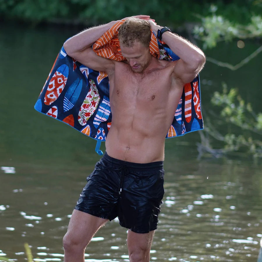 Lifeventure SoftFibre Giant Recycled Towel - Surfboards