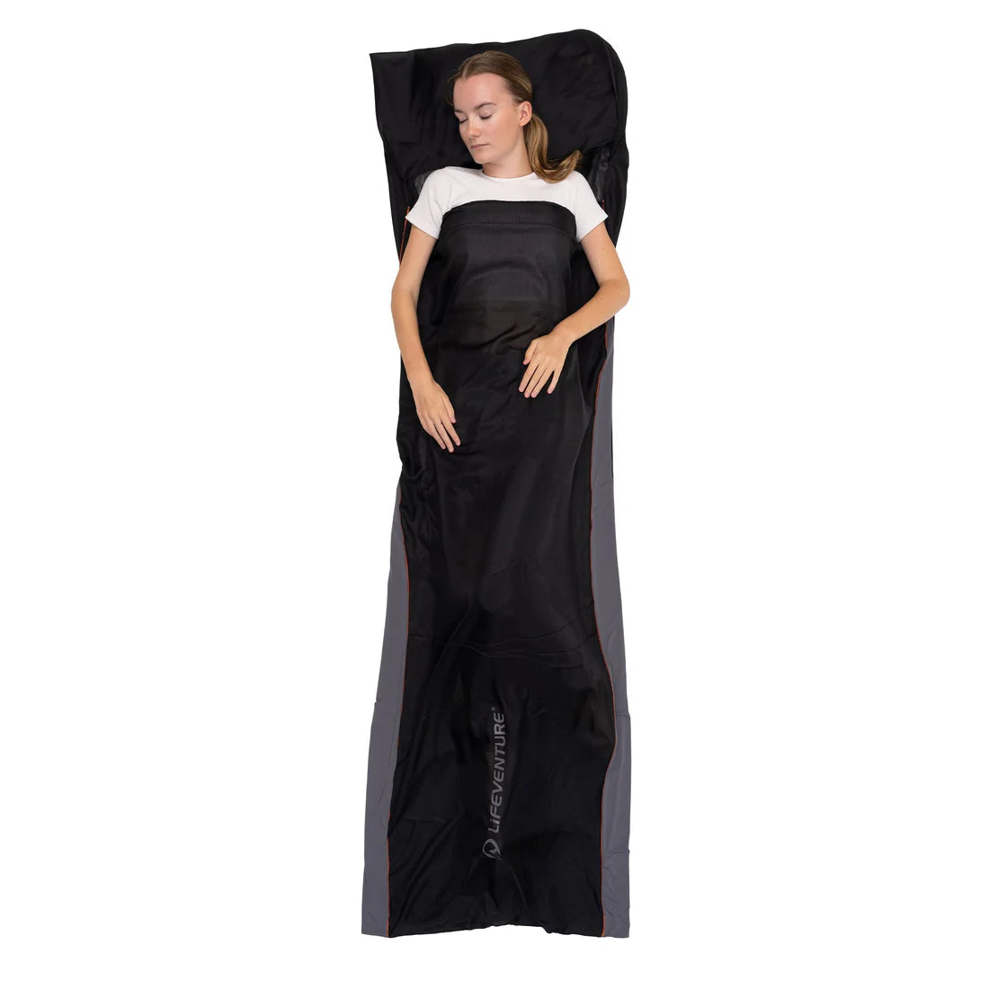 Lifeventure Silk Ultimate Sleeping Bag Liner - Grey Rectangular