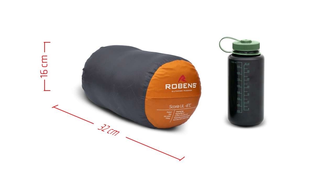 Robens Scoria UL -6°C Down Sleeping Bag - Long Orange