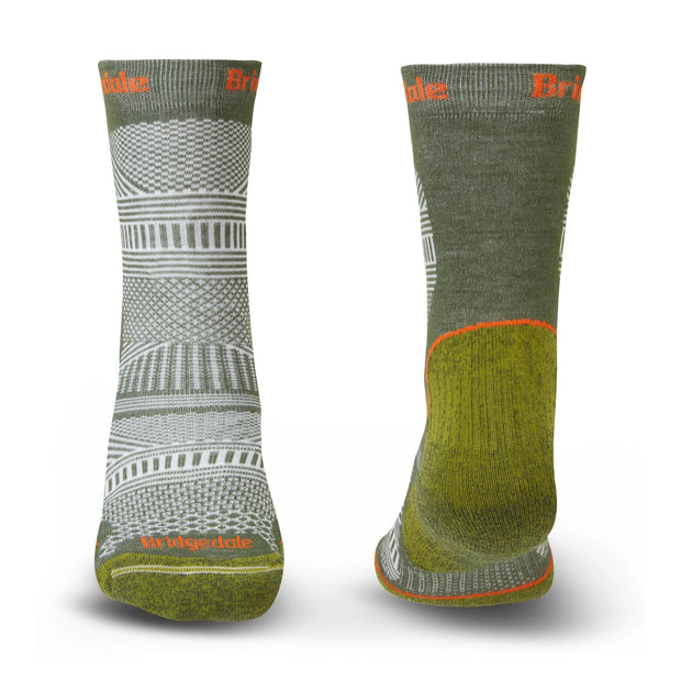 Bridgedale Men's UL T2 Coolmax Performance Boot Sock - Green