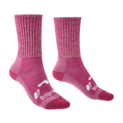 Bridgedale Junior All Season Merino Comfort Boot Socks - Pink