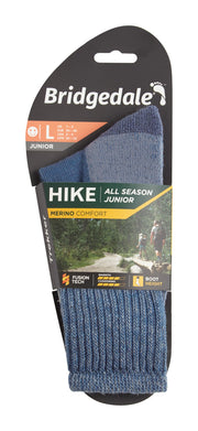 Bridgedale Junior All Season Merino Comfort Boot Socks - Storm Blue