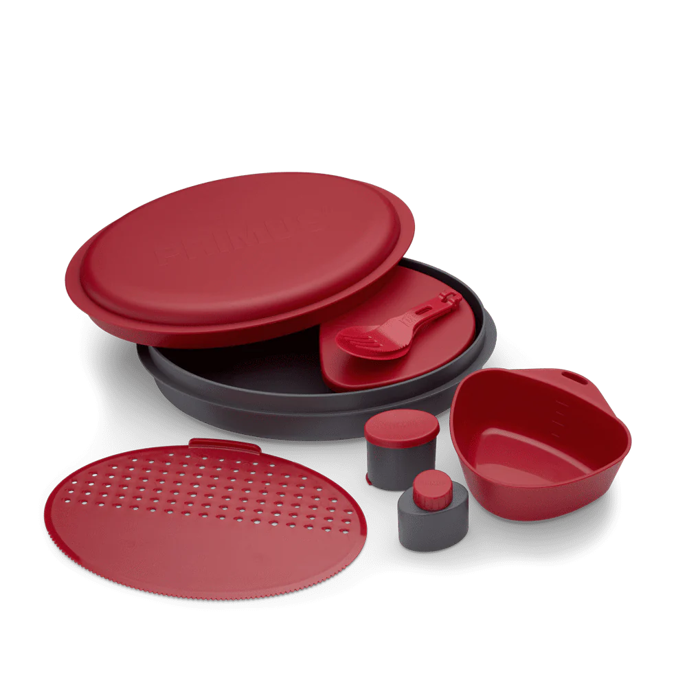 Primus Camping Dinnerware Meal Set - Red