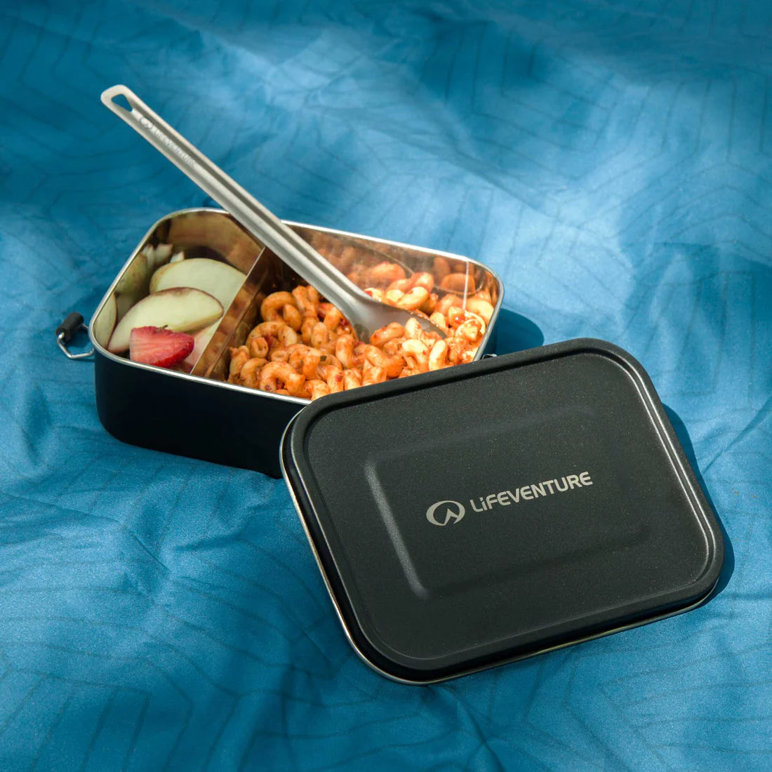 Lifeventure Stainless Steel Lunch Box - Black