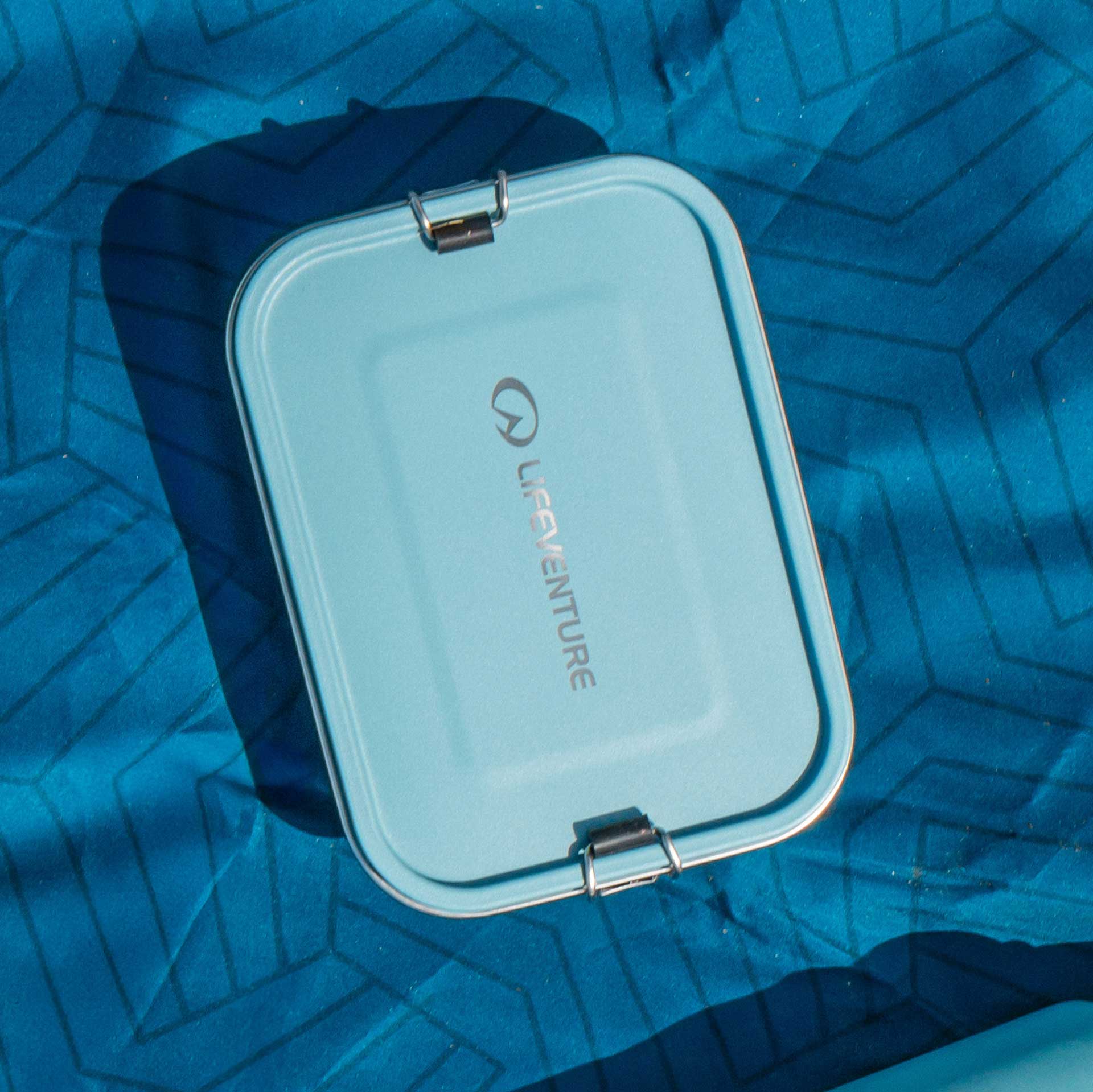 Lifeventure Stainless Steel Lunch Box - Ice Blue