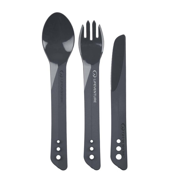 Lifeventure Ellipse 4 Piece Camping Tableware Set - Graphite