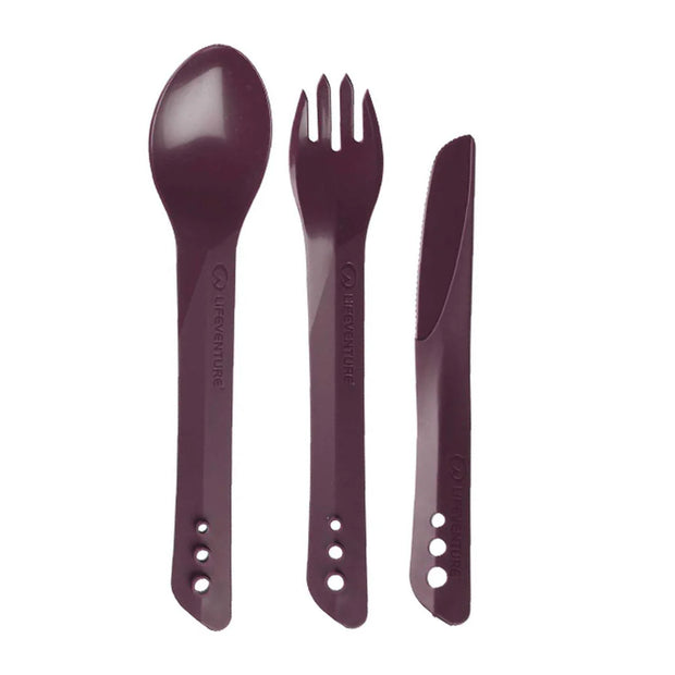 Lifeventure Ellipse 4 Piece Camping Tableware Set - Purple