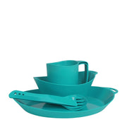 Lifeventure Ellipse 4 Piece Camping Tableware Set - Teal