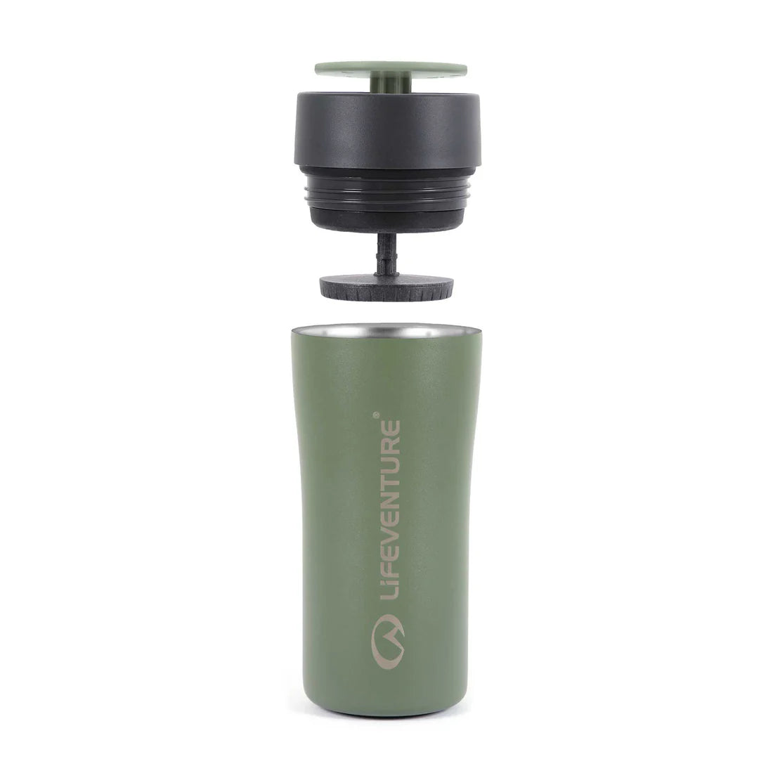Lifeventure One-Touch Thermal Mug - Khaki 350ml