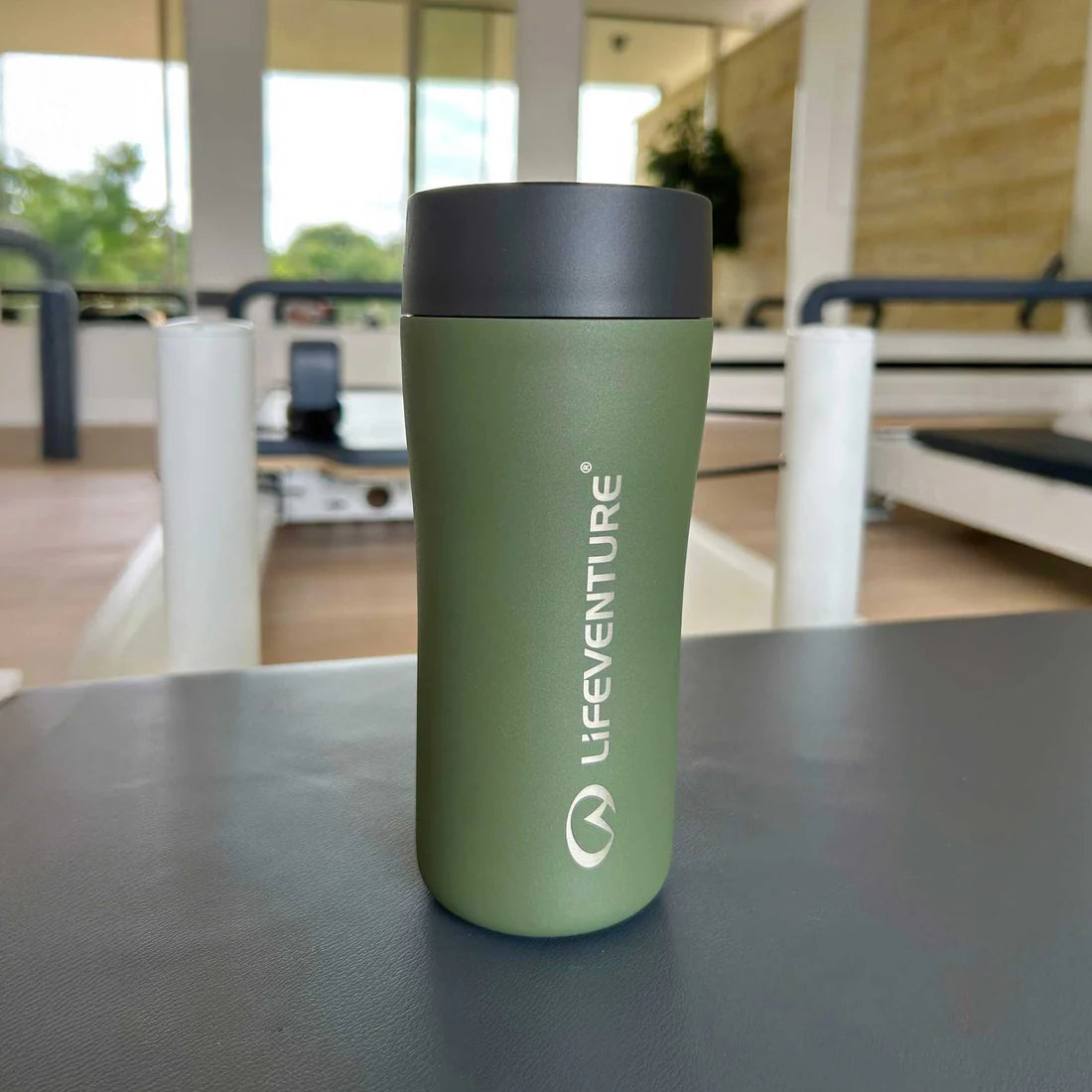 Lifeventure One-Touch Thermal Mug - Khaki 350ml