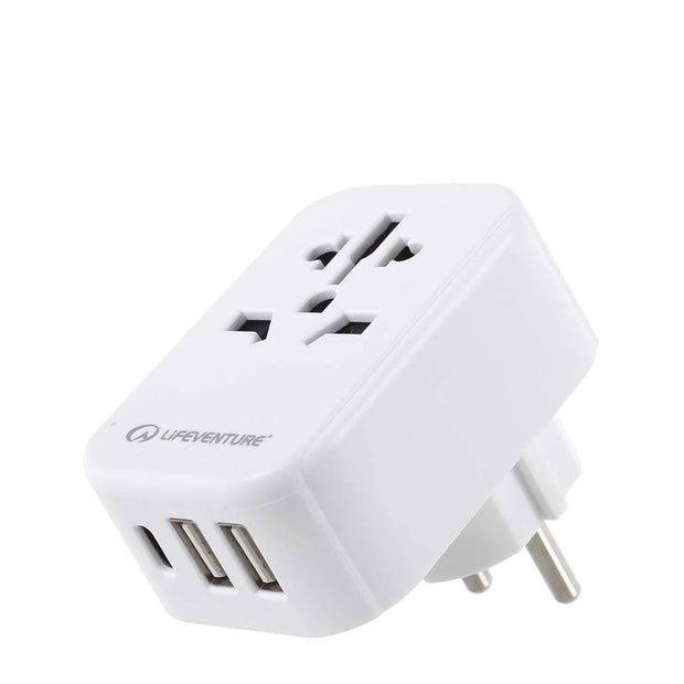 Lifeventure Travel Adapter USB - Europe