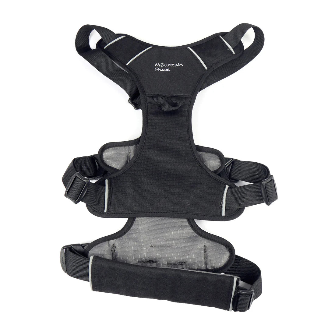 Mountain Paws Adjustable 3 Strap Dog Harness - Black