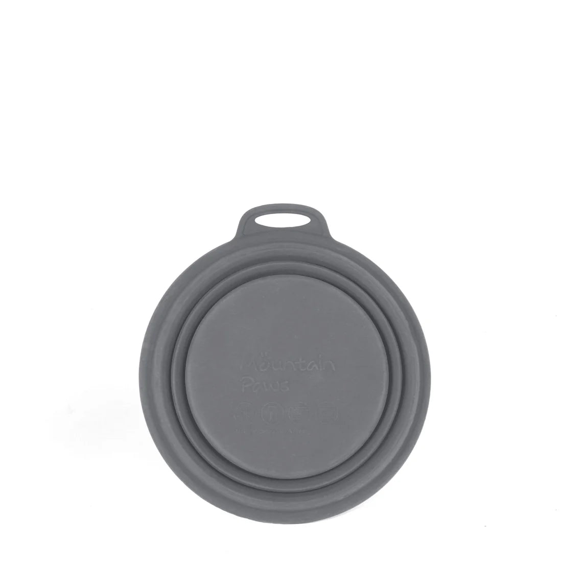 Mountain Paws Silicone Collapsible Dog Bowl - Grey