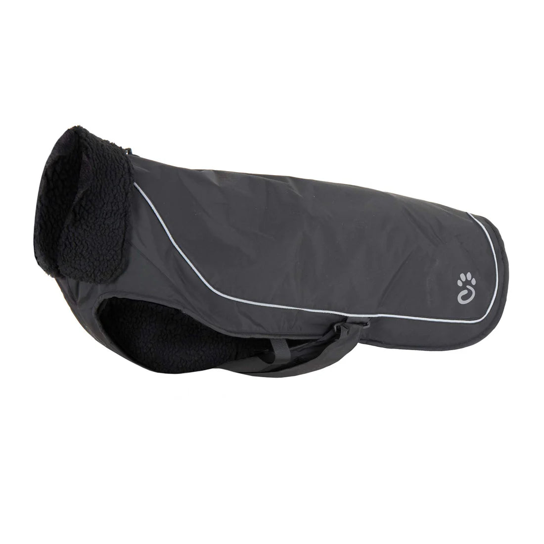 Mountain Paws Fleece Lined Waterproof Dog Coat - Black