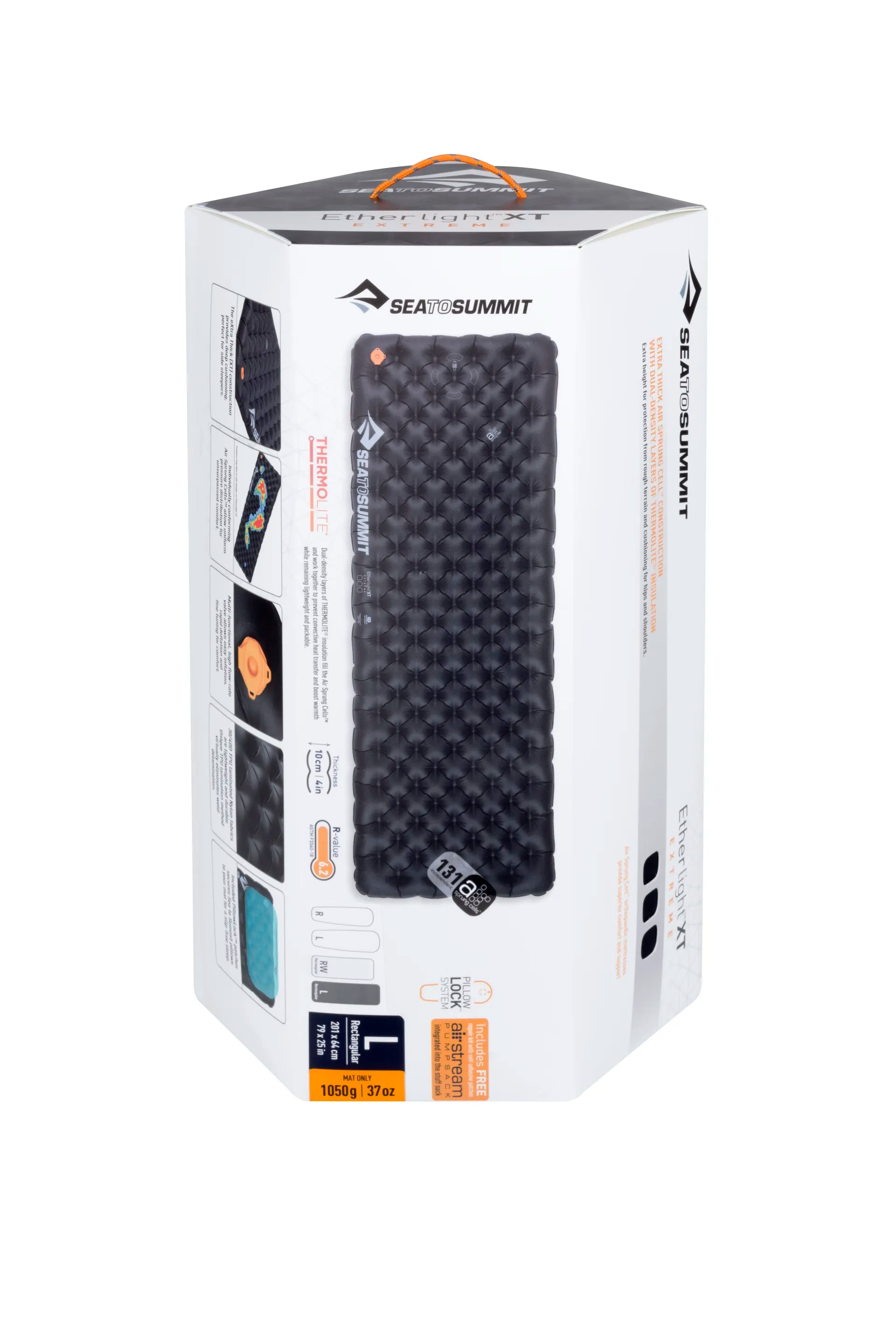 Sea To Summit Ether Light XT Extreme Insulated Sleeping Mat (Rectangular Large) - Black/Orange