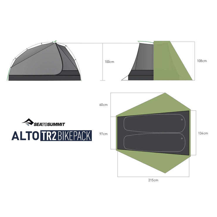 Sea To Summit Alto TR2 Bikepack - Two Person Ultralight Bikepacking Tent