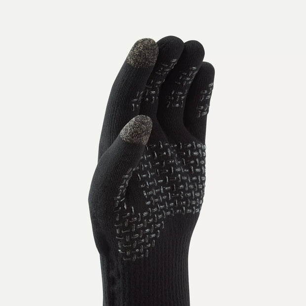 Sealskinz Anmer Waterproof All Weather Ultra Grip Knitted Glove - Black