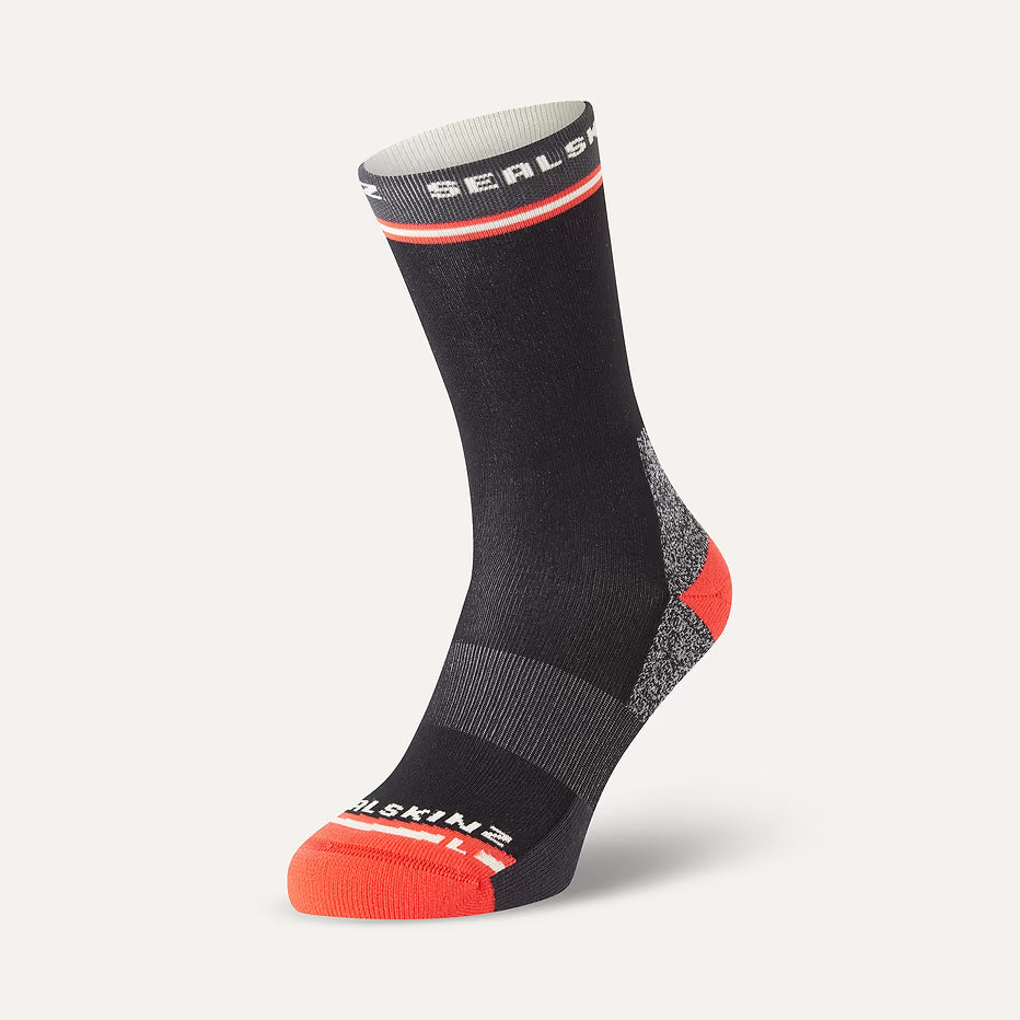 Sealskinz Blofield Double Layer Mid Length Anti-Blister Running Sock - Black