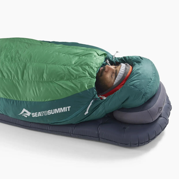 Sea To Summit Ascent -1°C Down Sleeping Bag - Regular Rain Forest Green