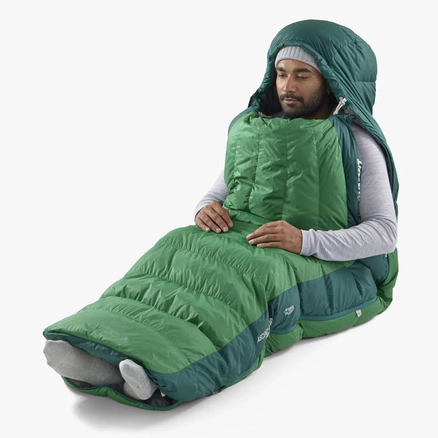 Sea To Summit Ascent -1°C Down Sleeping Bag - Regular Rain Forest Green
