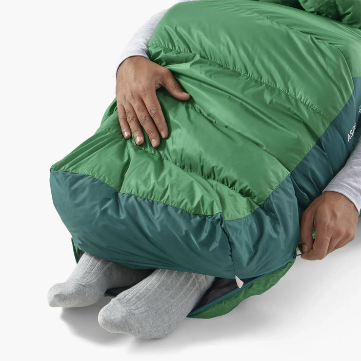 Sea To Summit Ascent -1°C Down Sleeping Bag - Regular Rain Forest Green