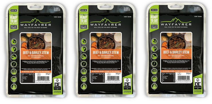 Wayfayrer Boil in the Bag Camp Food - Beef & Barley (New Flavour)