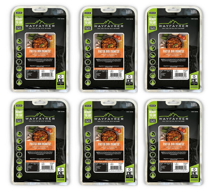 Wayfayrer Boil in the Bag Camp Food - Meal Pasta & Bolognese (New Flavour)
