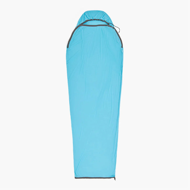 Sea To Summit Breeze Coolmax Sleeping Bag Liner - Mummy Std with Drawcord Blue