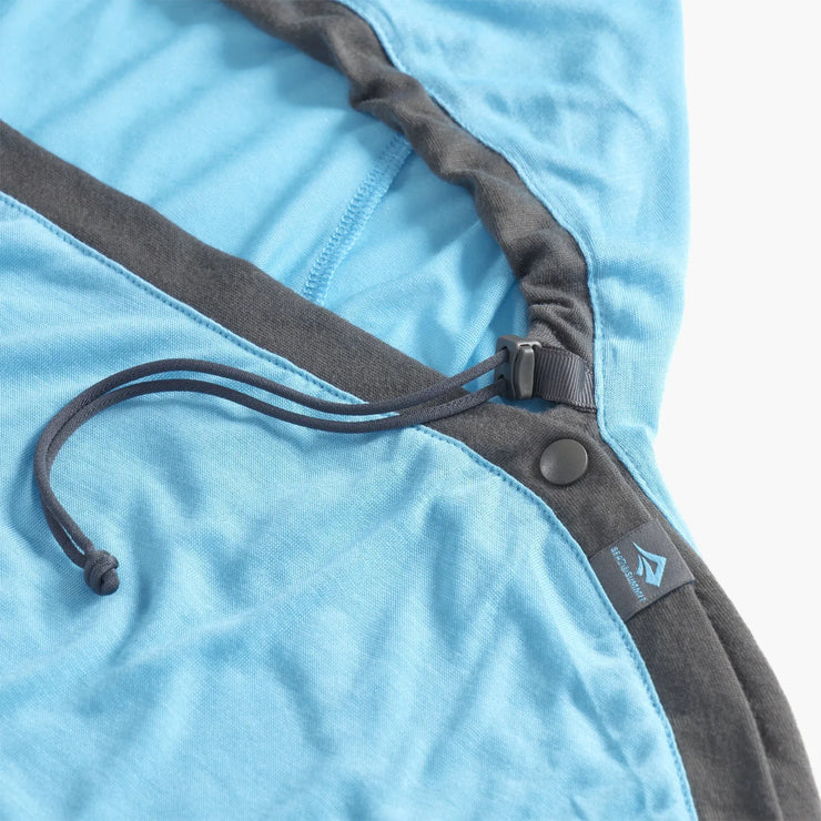 Sea To Summit Breeze Coolmax Sleeping Bag Liner - Mummy Std with Drawcord Blue