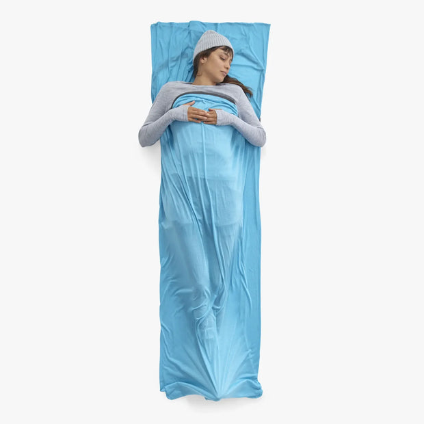 Sea To Summit Breeze Coolmax Sleeping Bag Liner - Rectangular with Pillow Sleeve Blue