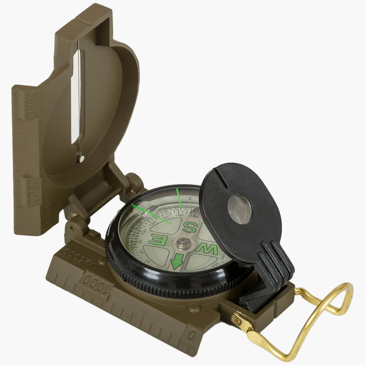 Design Rugged Compass Highlander Military Heavy Duty Folding Compass - Green – Fresh Air Junkie