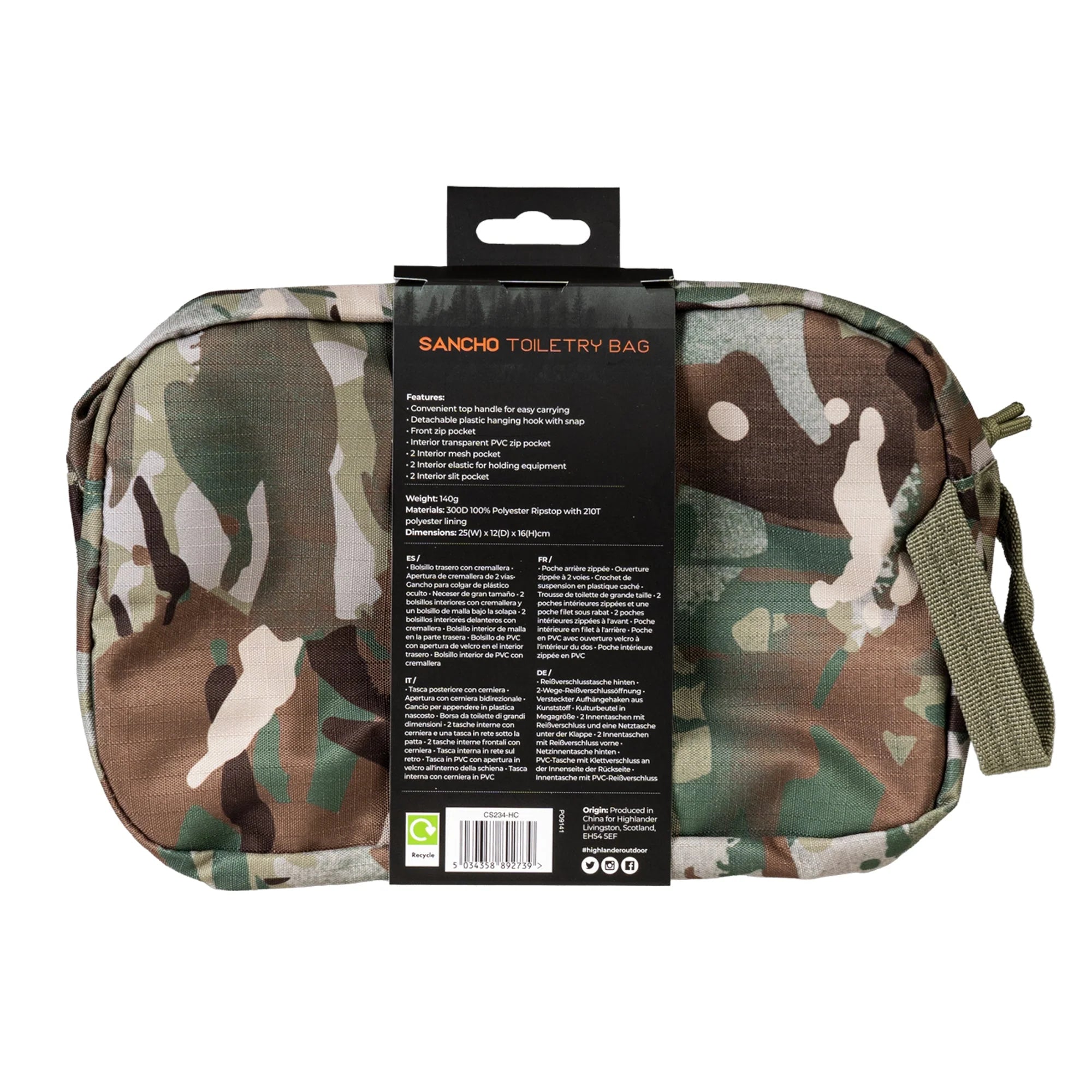 Highlander Sancho Toiletry Bag Tactical - HTMC