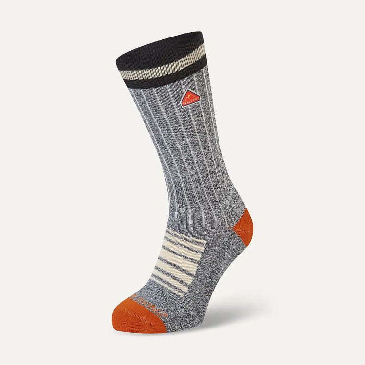 Sealskinz Clippesby Single Layer Mid Length Lightweight Cotton Hiking Sock - Grey