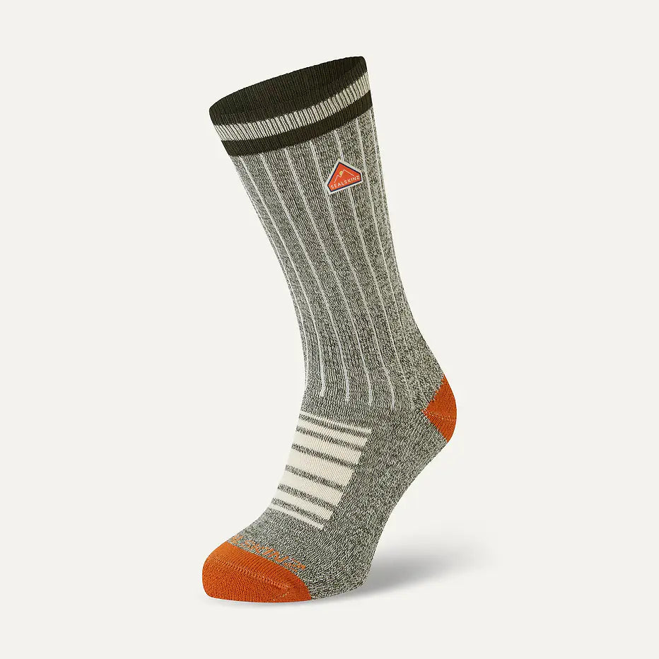 Sealskinz Clippesby Single Layer Mid Length Lightweight Cotton Hiking Sock - Light Brown