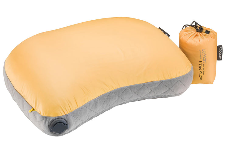 Cocoon Air-Core Down Travel Pillow - Sunflower/Grey