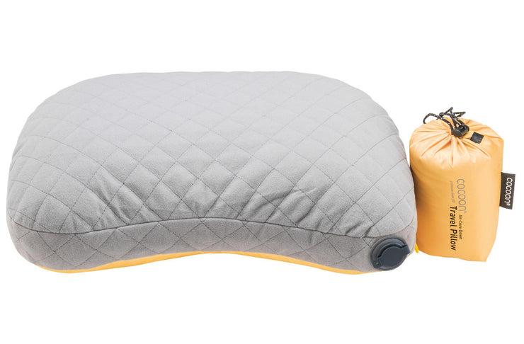 Cocoon Air-Core Down Travel Pillow - Sunflower/Grey