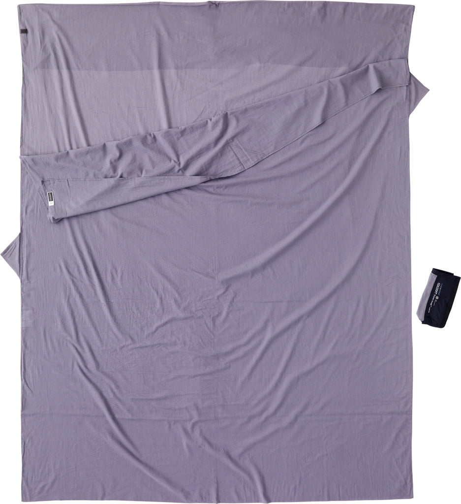 Cocoon Egyptian Cotton Insect Shield Double Travel Sheet - Elephant Grey
