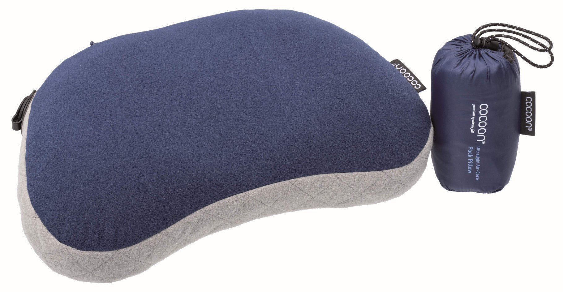 Cocoon Air-Core Pack Pillow - Galaxy Blue/Grey with Stuff Sack