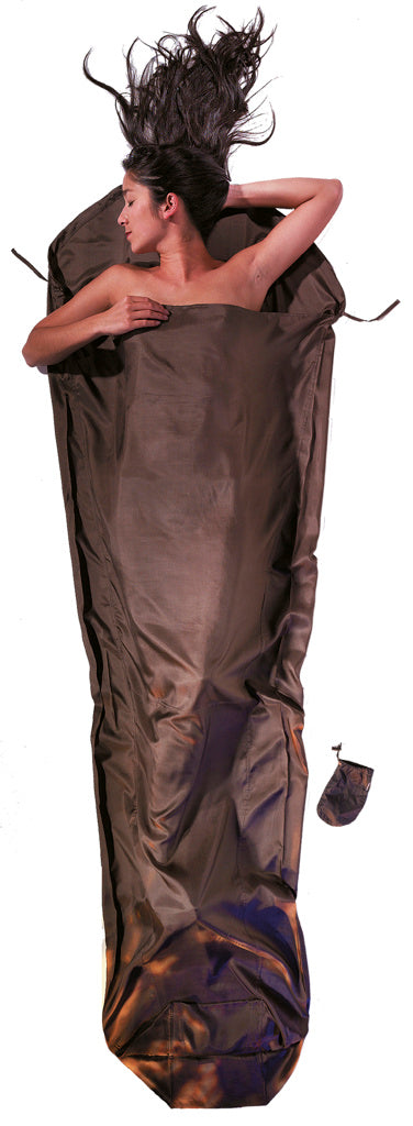 Cocoon 100% Silk Mummy Sleeping Bag Liner - Muddy Elephant