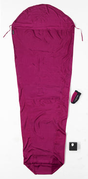 Cocoon 100% Silk Mummy Sleeping Bag Liner - Mulberry Red