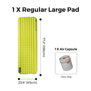 Flextail Gear Tiny Sleeping Pad R03 AVS - 3.5 L-Value 3 Season Sleeping Pad with Pump (Large)